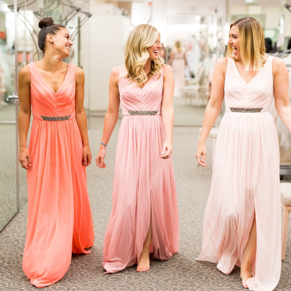 { DB wine bridesmaid dress }